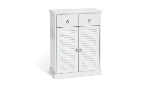 Le Marais 2 Door Double Unit Cabinet - White