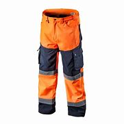 Neo Tool Orange Hi Vis Softshell Work Trousers - S, M, L, XL, 2XL