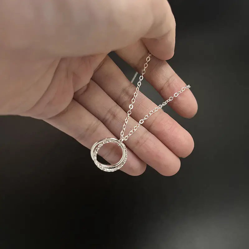 Sister Ring Pendant Necklace