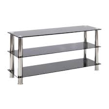 Home Matrix Glass TV Bench - Clear