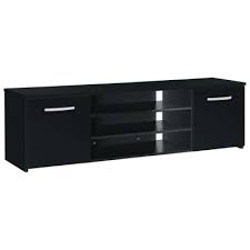 Habitat Hayward Black Wide Tv Unit 2 Door - Black Gloss