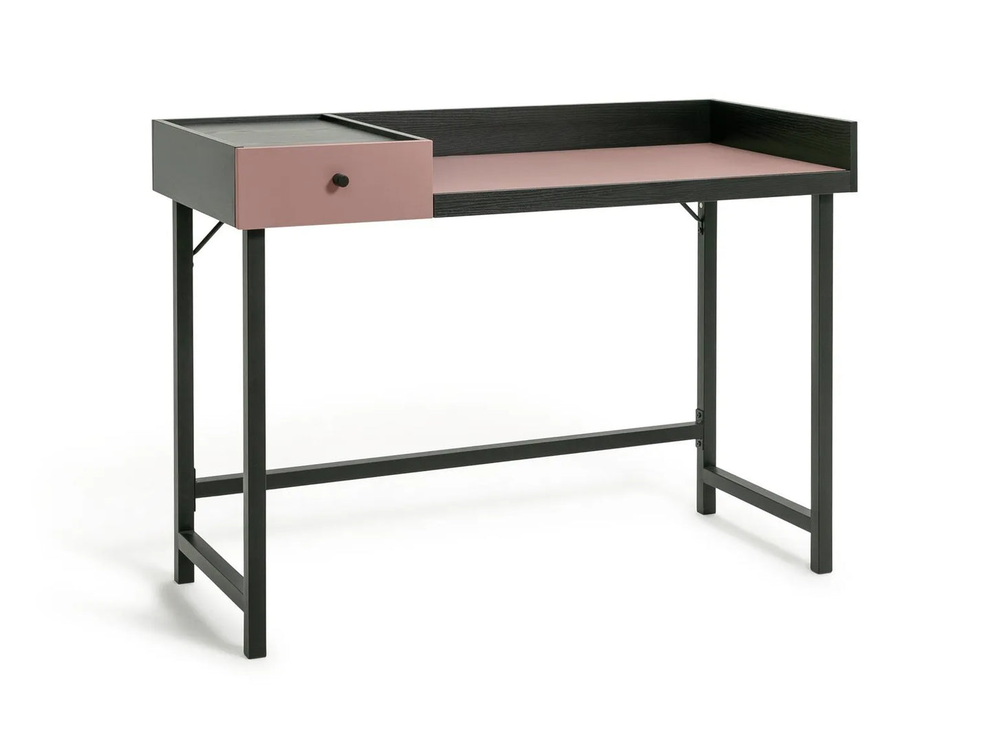 Margot 1 Drawer Desk - Pink & Black