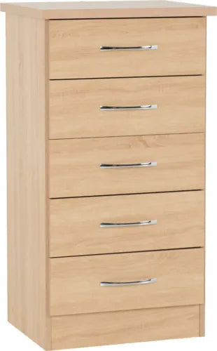 Oslo 5 Drawer Chest - Oak Effect