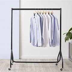 Single Heavy Duty 5ft Wide Clothes Rail - Black