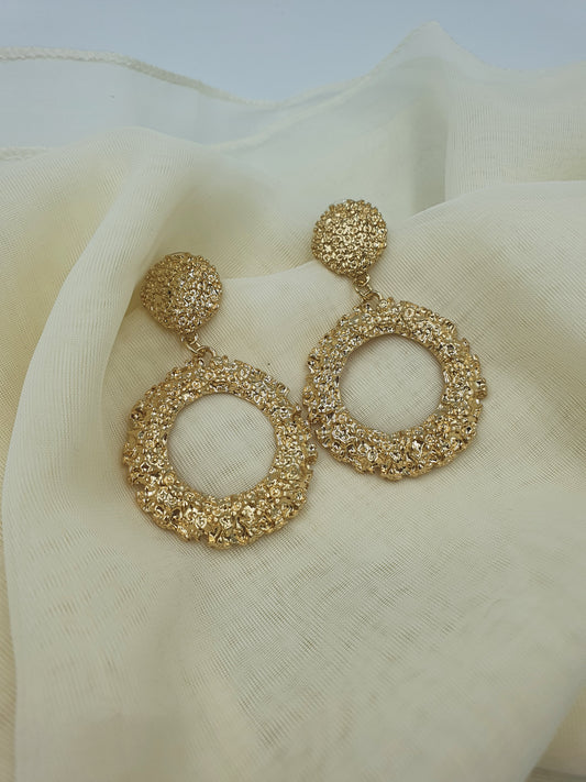 Gold Chunky Statement Earrings