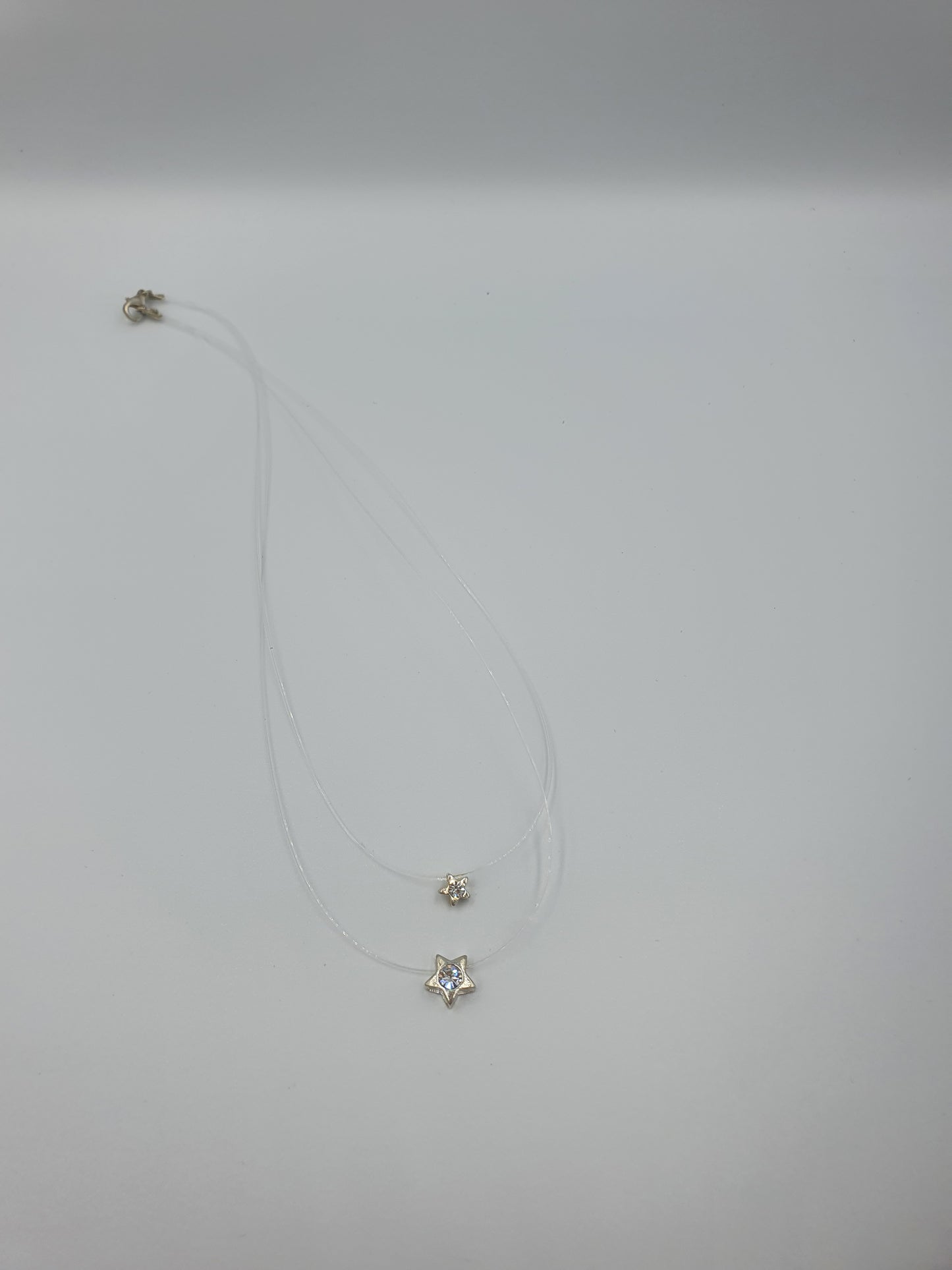 Small star double necklace