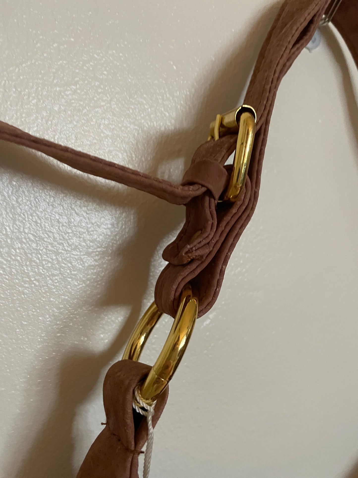 Tan Faux Suede Saddle Bag