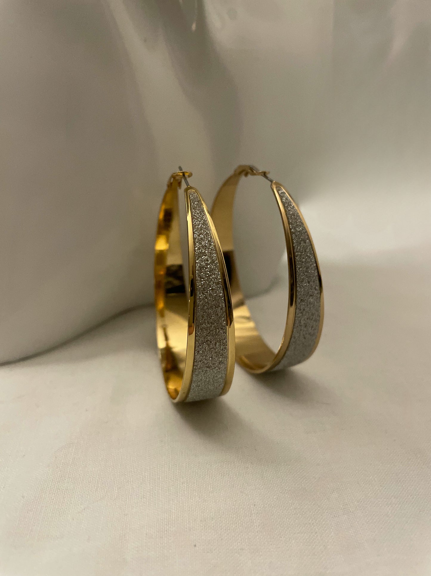 Gold Moondust Hoop Earrings