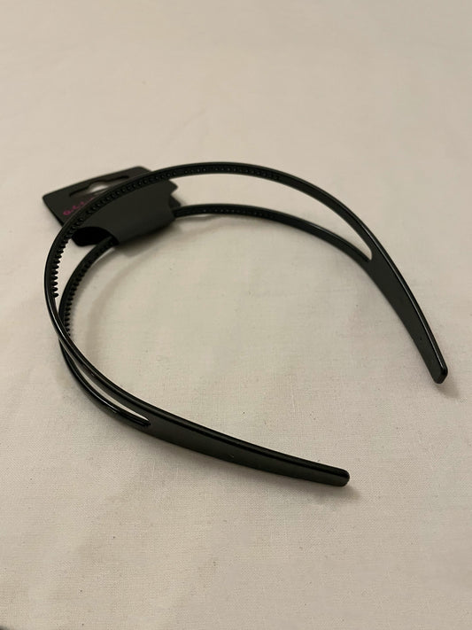 Black Simple Double Row Headband