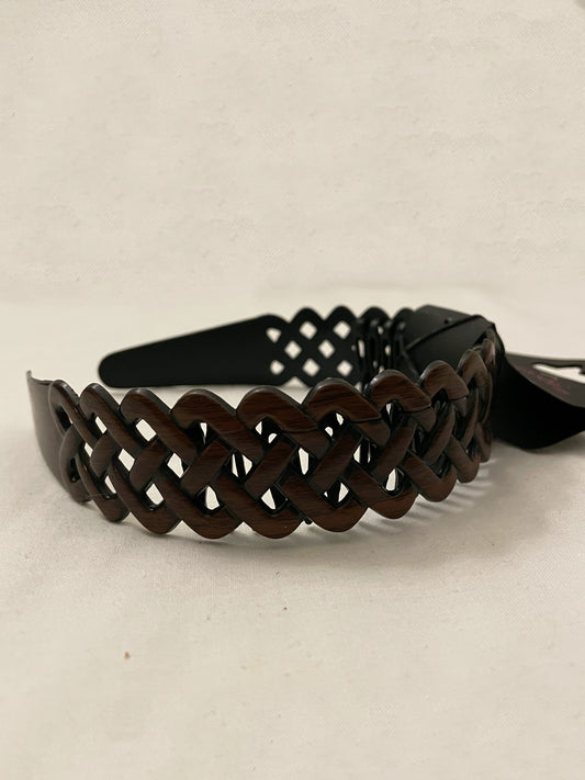 Dark Brown Wooden Tortoiseshell Headband